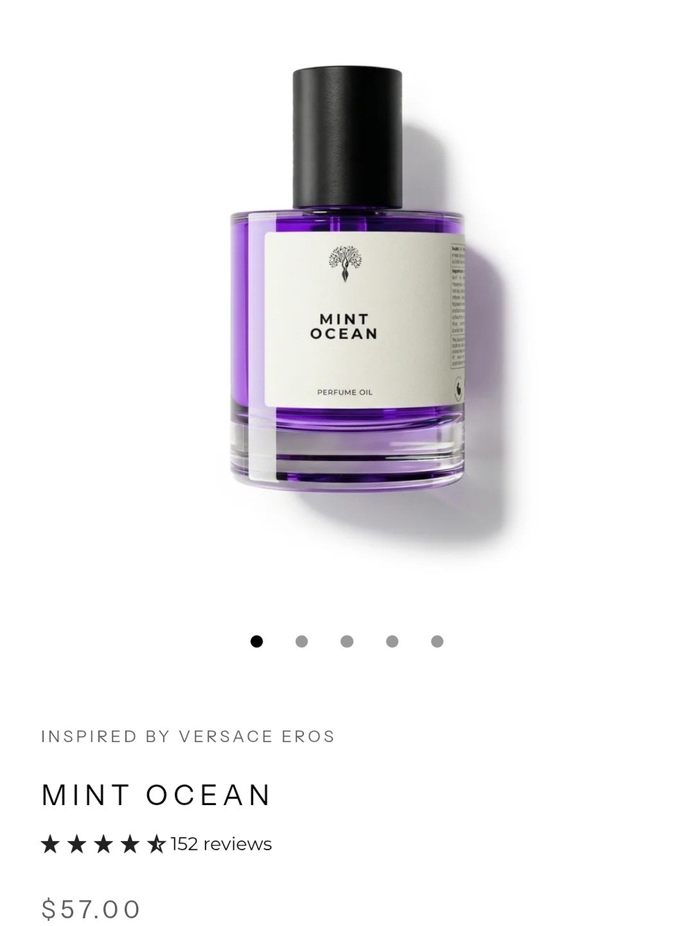 Eternal Perfume Oils - Mint Ocean - Purple Bottle w/Black Cap - 50 ml - Picture 3 of 6
